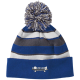 Holloway Striped Beanie with Pom 2