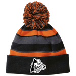 Holloway Striped Beanie with Pom