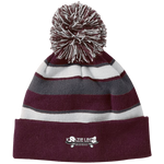 Holloway Striped Beanie with Pom 2