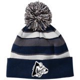 Holloway Striped Beanie with Pom