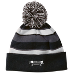 Holloway Striped Beanie with Pom 2