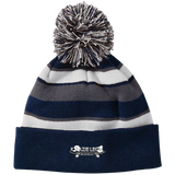 Holloway Striped Beanie with Pom 2